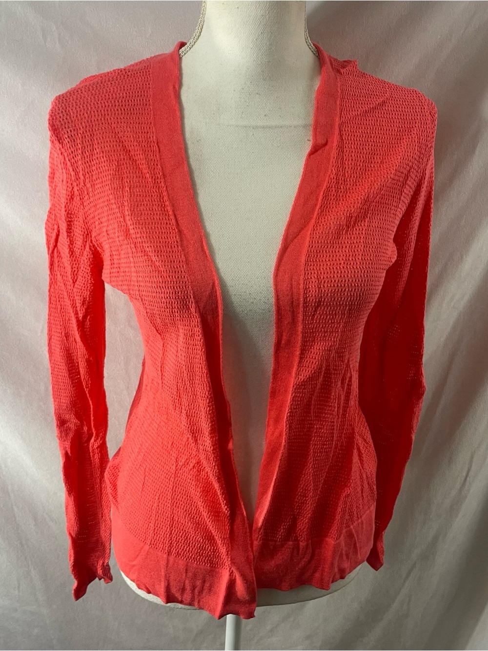 Old Navy Coral Open-Front Lightweight Cardigan